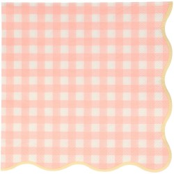 20 Serviettes Vichy Pastel. n°3