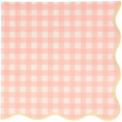 20 Serviettes Vichy Pastel. n3