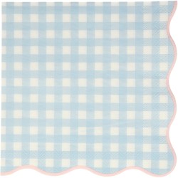 20 Serviettes Vichy Pastel. n°6