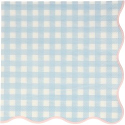 20 Serviettes Vichy Pastel. n6