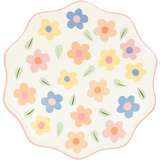 8 Assiettes Happy Flowers 