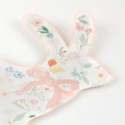 8 Assiettes Lapin Floral. n°2