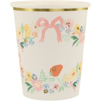 8 Gobelets Lapin Floral
