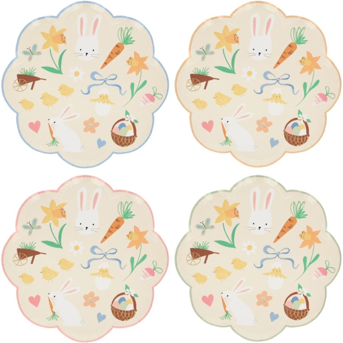 8 Assiettes Happy Easter 