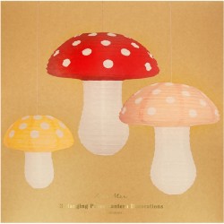 3 Lanternes en Papier Champignons. n4