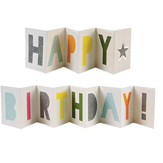 1 Carte Bannire -  Happy Birthday 