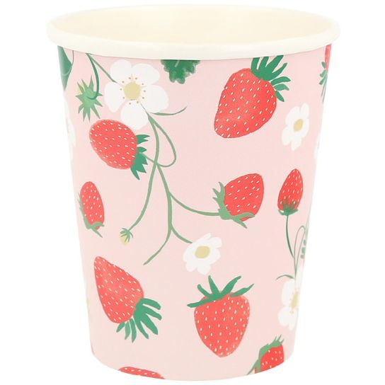 8 Gobelets Fraise 