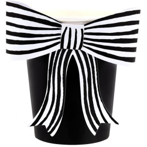 8 Gobelets Noeud Ray Noir et Blanc