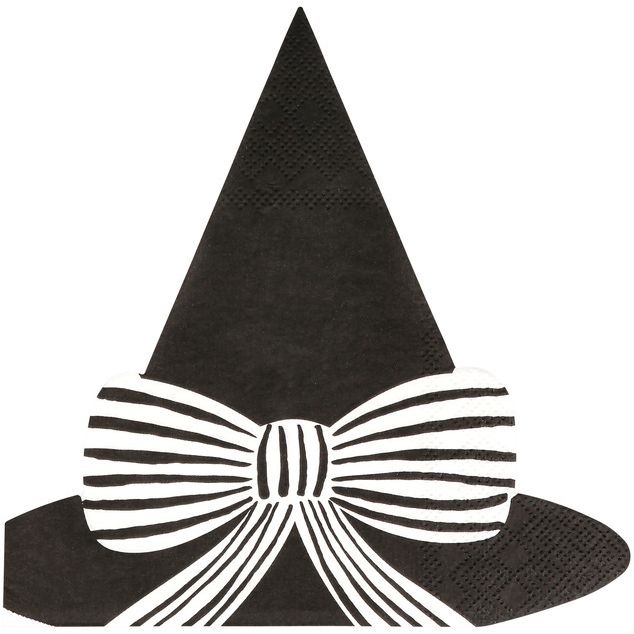 16 Serviettes Chapeau de Sorcire 