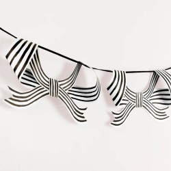 Guirlande Noeud Ray Noir et Blanc. n1