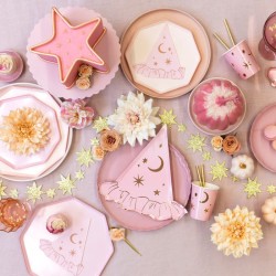 8 Assiettes Chapeau de Sorcire Rose. n2