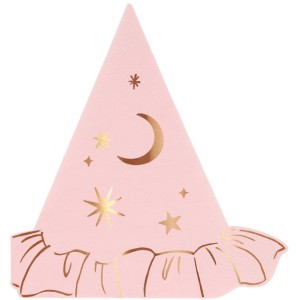 16 Serviettes Chapeau de Sorcire Rose