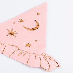 16 Serviettes Chapeau de Sorcire Rose. n1