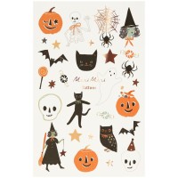 Set de 2 Planches de Tatouages Temporaires Halloween