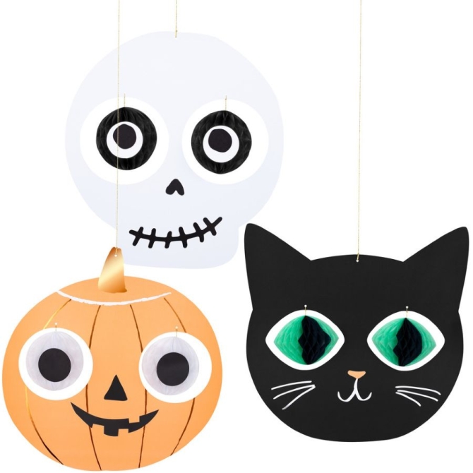3 Dcorations  Suspendre Ttes d Halloween 