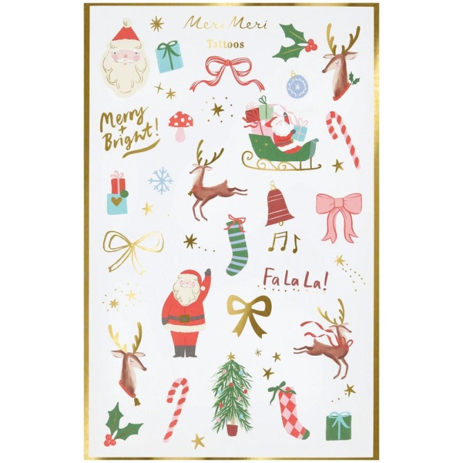 Set de 2 Planches de Tatouages – Noël