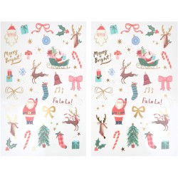 Set de 2 Planches de Tatouages – Noël. n°1