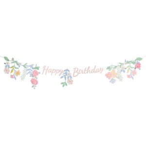 Guirlande Happy Birthday Floral