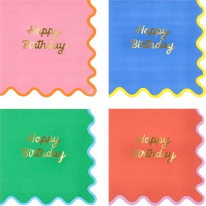 16 Serviettes Wiggle Edge