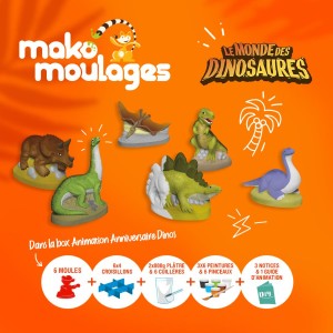 Box Animation Anniversaire Le Monde des Dinosaures - Mako Moulages