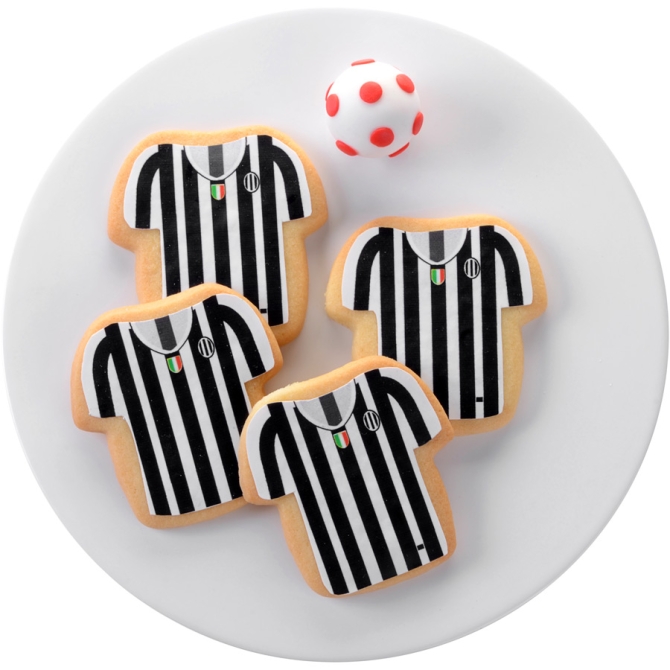 12 Maillot Foot Juventus pr-dcoups en pte  sucre 
