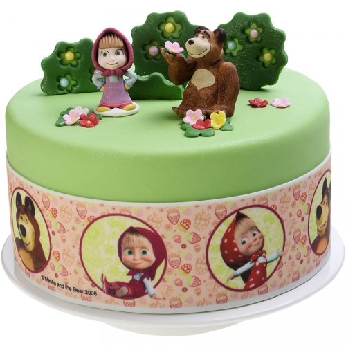 2 Figurines en sucre Masha et Michka 