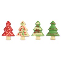 4 Sapins (5.2 cm) - Chocolat Blanc