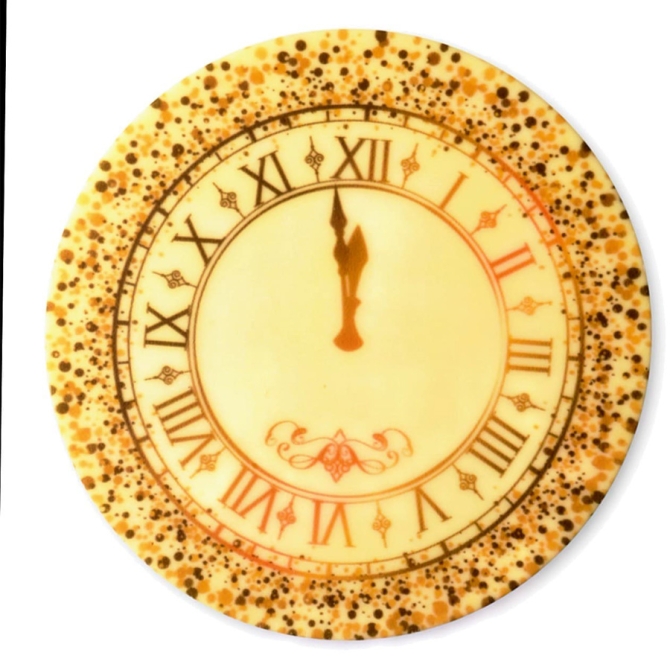 Horloge ( 12 cm) - Chocolat Blanc 