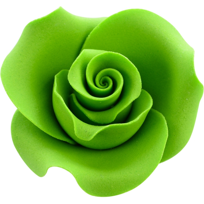 1 Rose Verte 3D (4 cm) 