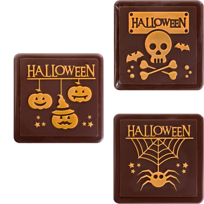 3 Carrs Relief Halloween (4, 8 cm) - Chocolat Noir 