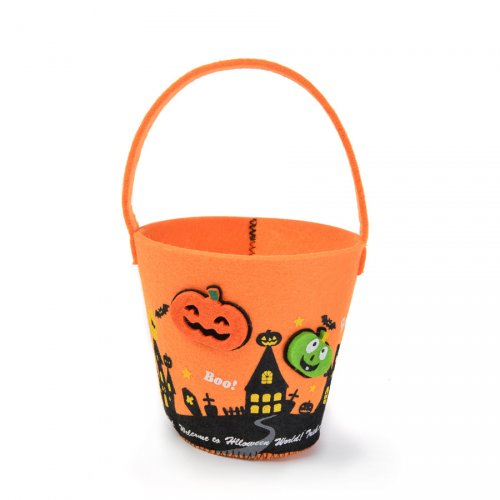 Sac Seau Citrouille Halloween (12 cm) - Feutrine 