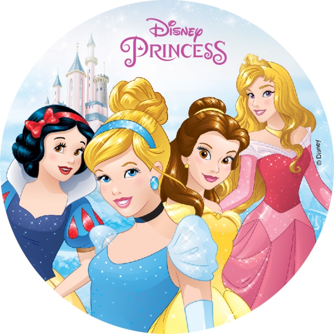 Disque Princesses Disney (18, 5 cm) - Sans sucre / gluten / palme 
