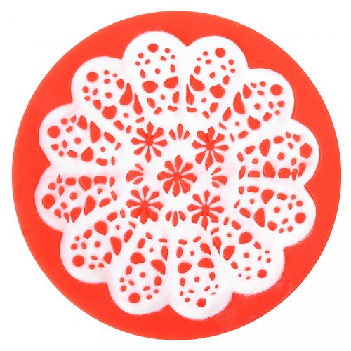 Moule Empreinte Fleurs Rosace (7,5 cm) - Silicone 