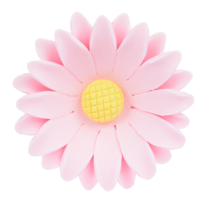 1 Grande Fleur Marguerite Rose 3D (3.5 cm) - Sucre 