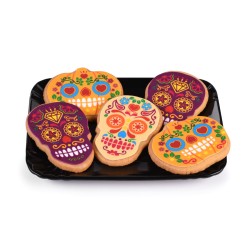 9 Stickers  Biscuits Halloween Calavera - Sucre. n4