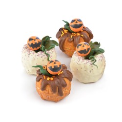 4 Boules Citrouille Halloween - Chocolat Blanc. n5