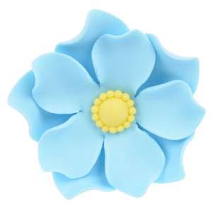 1 Fleur Capucine Bleue 3D (4 cm) - Sucre
