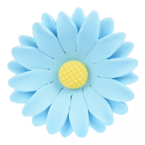 1 Fleur Marguerite Bleue 3D (3.5 cm) - Sucre 