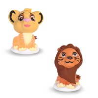 2 Figurines Roi Lion 3D - Sucre glifi