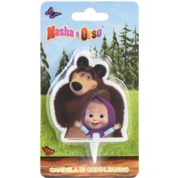 1 Bougie Masha et Michka (7 cm). n2