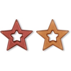 4 toiles Troues de Nol en Chocolat Blanc   3, 4 cm. n1