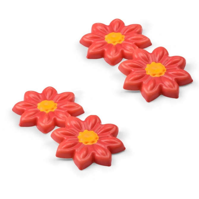 4 Roses de Noël Chocolat Blanc – Ø 3, 4 cm