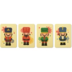 4 Plaquettes Casse-Noisette en Chocolat Blanc – 5 cm. n°1