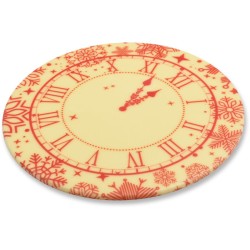 1 Horloge Nouvel An Ø 12 cm – Chocolat Blanc. n°1