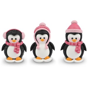 1 Pingouin Mignon 3D en Sucre – 6,5 cm