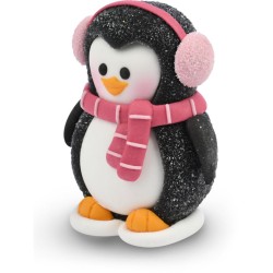 1 Pingouin Mignon 3D en Sucre  6, 5 cm. n6