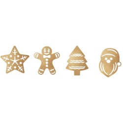 1 Feuille de 24  Dcors MonoShape Golden Touch  Nol pour Chocolat. n1