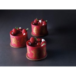 1 Feuille de 24 Décors MonoShape Golden Touch – Noël pour Chocolat. n°2