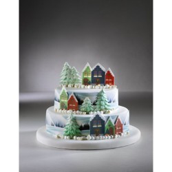 Assortiment 2 Maisons Scandinaves  5 cm  Sucre. n5