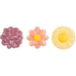 Assortiment de 3 Fleurs   3, 5 cm  Chocolat blanc. n1